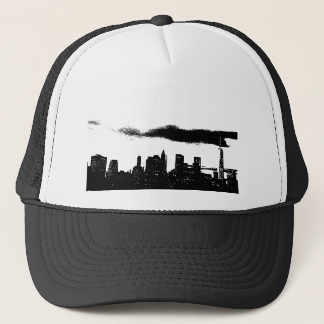 Casquette Pop Art Black White New York City (Devant)