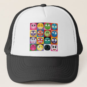 Casquette pop art emojis