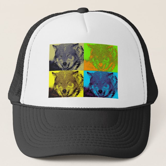Casquette Pop Art Grey Wolf (Devant)