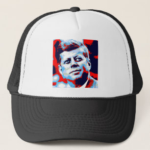 Casquette Pop Art JFK John F. Kennedy Red Blue