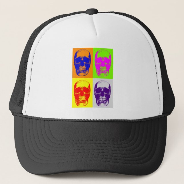 Casquette Pop Art Skull (Devant)