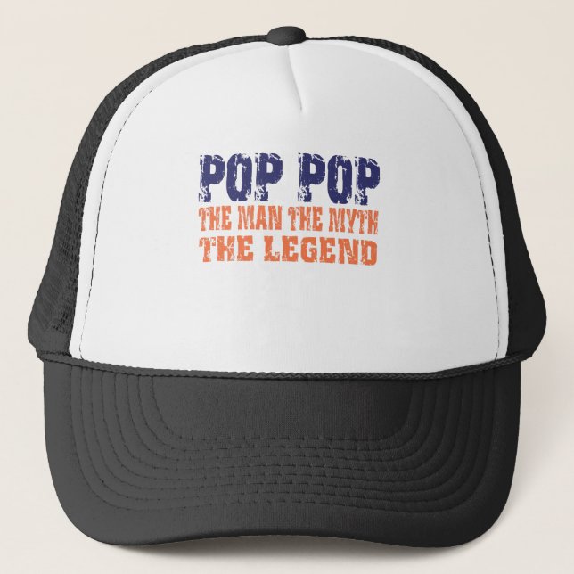 Casquette Pop (bleu orange) (Devant)