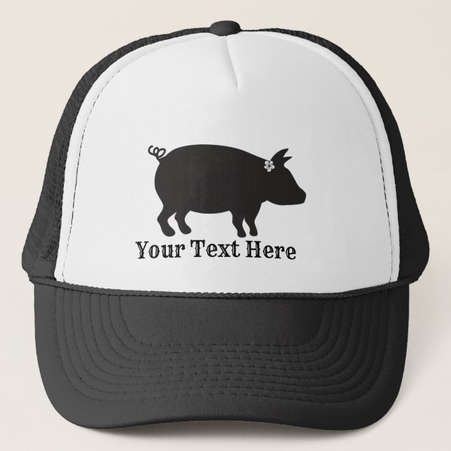 Casquette Porc personnalisable avec l'agriculture de porc (Devant)