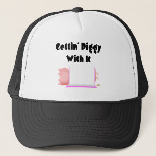Casquette Porcs Dorants Blanche Rose Gettin' Piggy Avec Elle