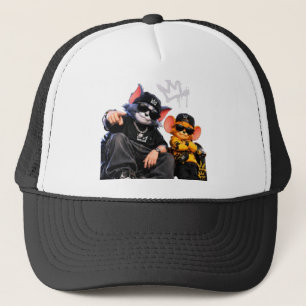Casquette Port-clés rond chat Streetwear Hip-Hop Cool