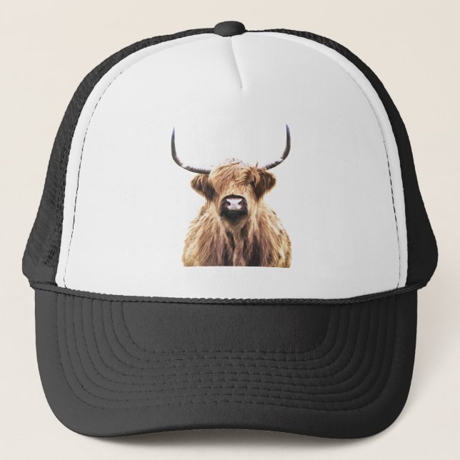 Casquette Portrait de vache Highland (Devant)