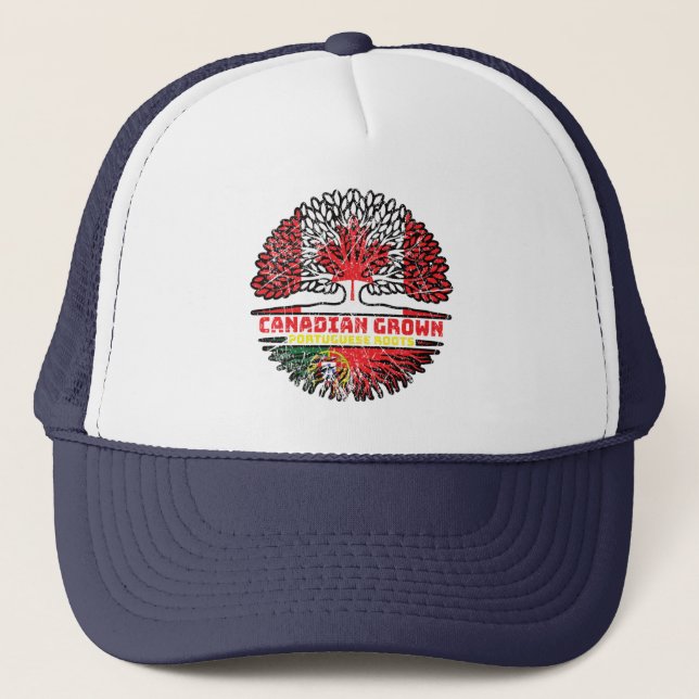 Casquette Portugal Portuguese Canadian Canada Tree Roots (Devant)