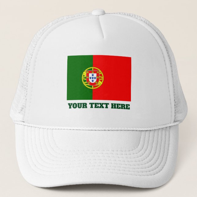 Casquette Portuguese flag of Portugal custom trucker hats (Devant)