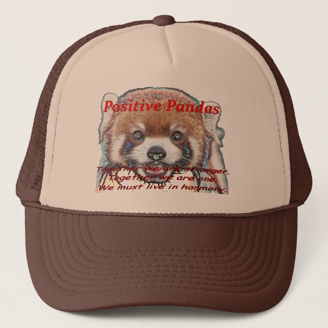 Casquette positif de camionneur de pandas du DJ (Devant)