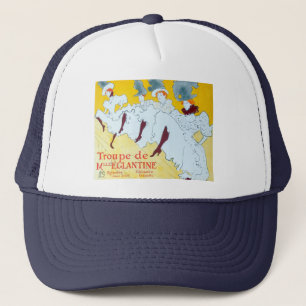 Casquette Poster de la fille dansante Jaune Toulouse Lautrec