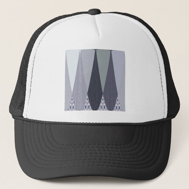Casquette Pots Chevron Gris Cendré Imprimer (Devant)