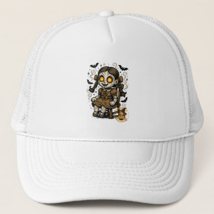Casquette Poupée hantée - Dessin d'Halloween