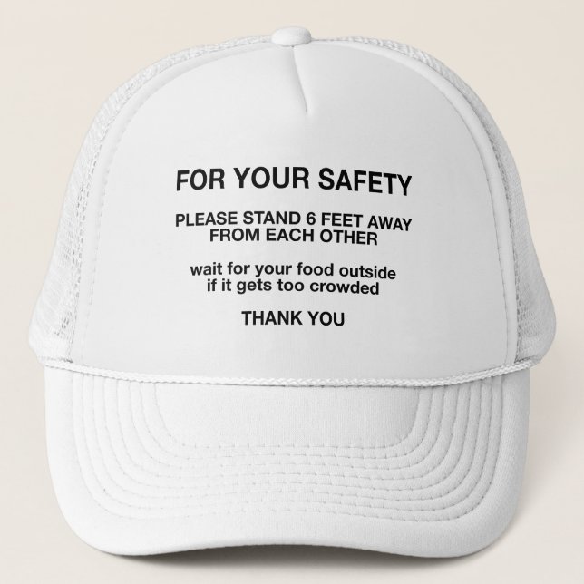 Casquette Pour votre sécurité (Devant)