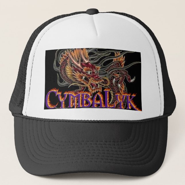 Casquette pourpre de logo de CymbaLyk de dragon (Devant)