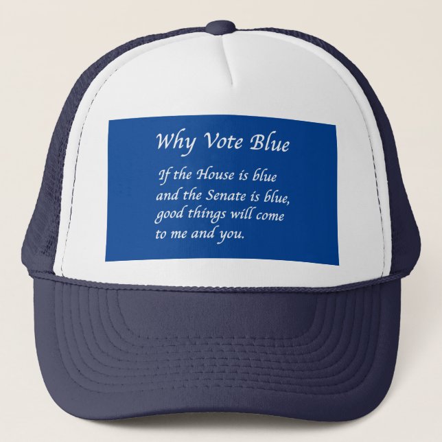 Casquette Pourquoi voter bleu en 2026 (Devant)