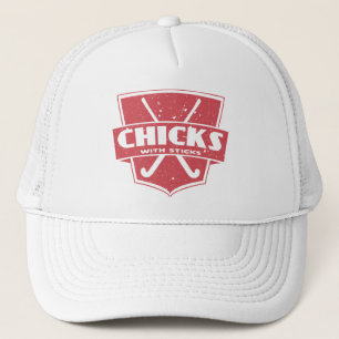 Casquette Poussins De Hockey Sur Terrain Avec Bâtons