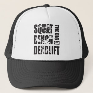 Casquette Powerlifting - posture accroupie, banc, Deadlift
