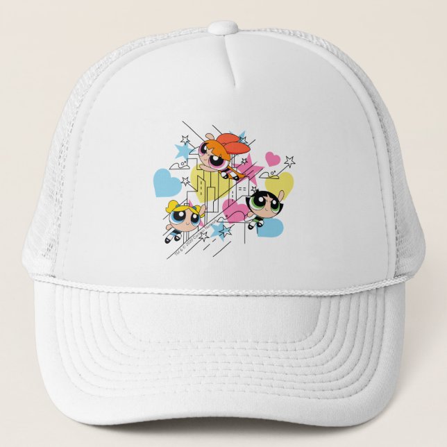 Casquette Powerpuff Girls Townsville Pattern (Devant)