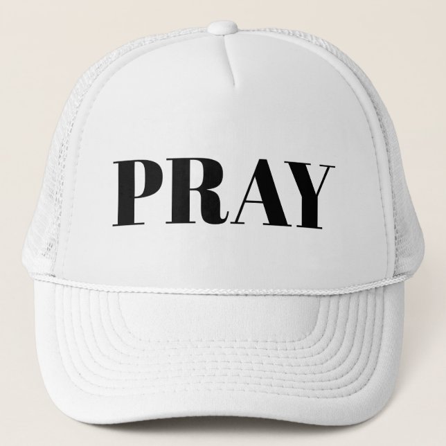 Casquette Pray Simple Typographie moderne Gras Religieux (Devant)