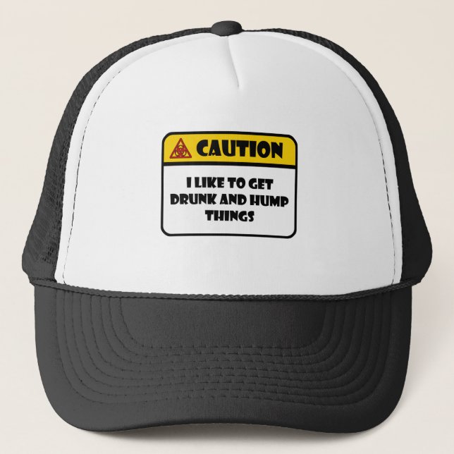 CASQUETTE PRÉCAUTION - J'AIME OBTENIR DES CHOSES BOISSON ET (Devant)
