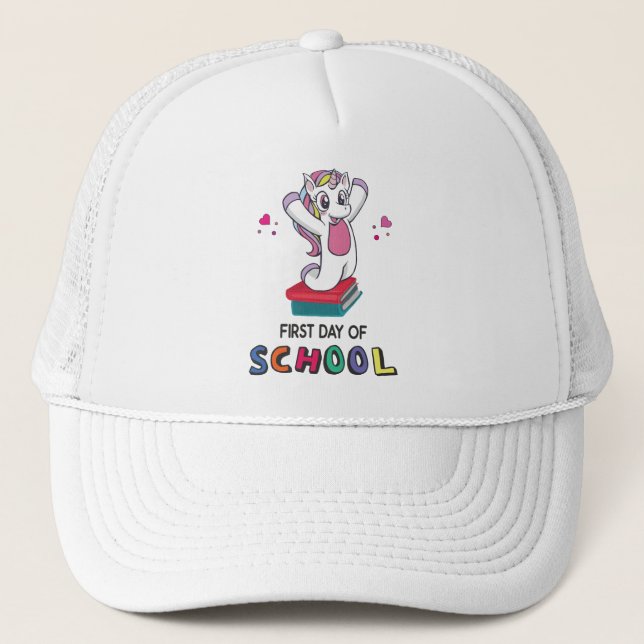 Casquette Premier jour de l'école Unicorn (Devant)