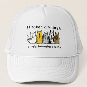 Casquette Prend un village aider les chats sans abri