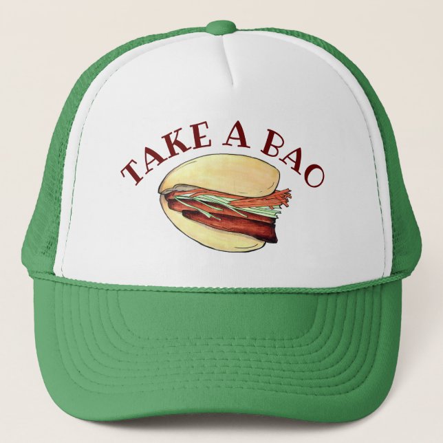 Casquette PRENEZ UN BAO Pork Belly Bun Chinese Taiwanese Foo (Devant)