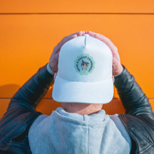 Casquette Prenez un grand caturjour ! Cartoonish chat bleu v