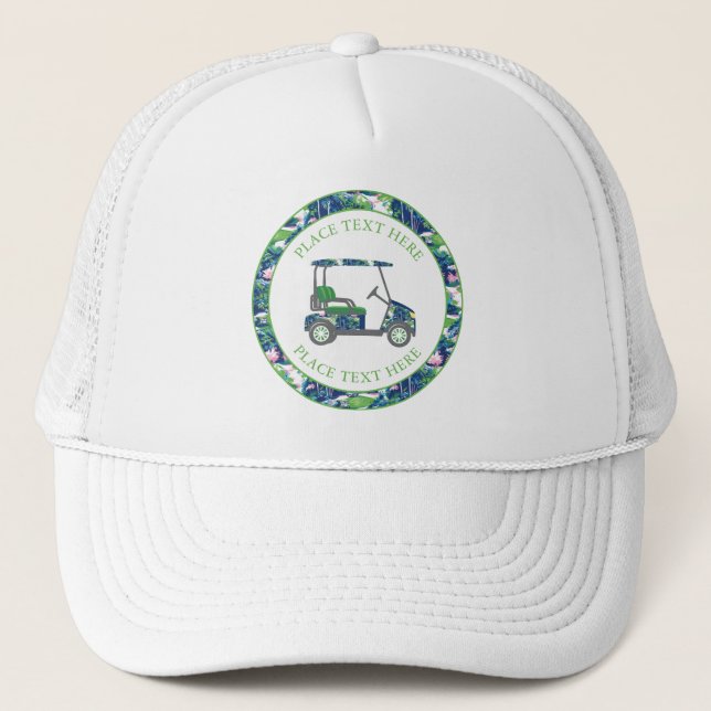 Casquette Preppy Golf Print Golf Cart (Devant)