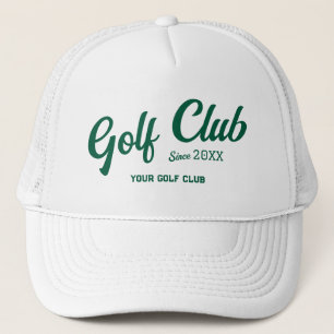 Casquette Preppy Green Golf Club Custom Crest Blanc