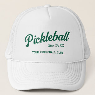 Casquette Preppy Green Pickleball Club Custom Crest Party