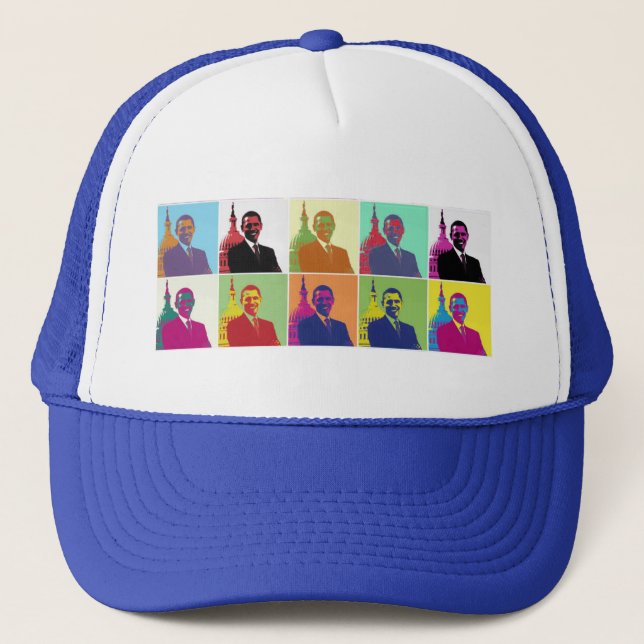 Casquette Président Obama Pop Art (Devant)