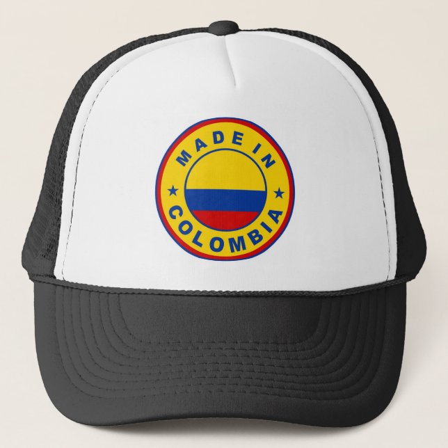 Casquette produit fabriqué en colombie étiquette de produit  (Devant)