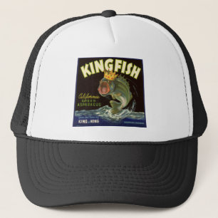Casquette Produit vintage Can Étiquette Art, Kingfish Aspara