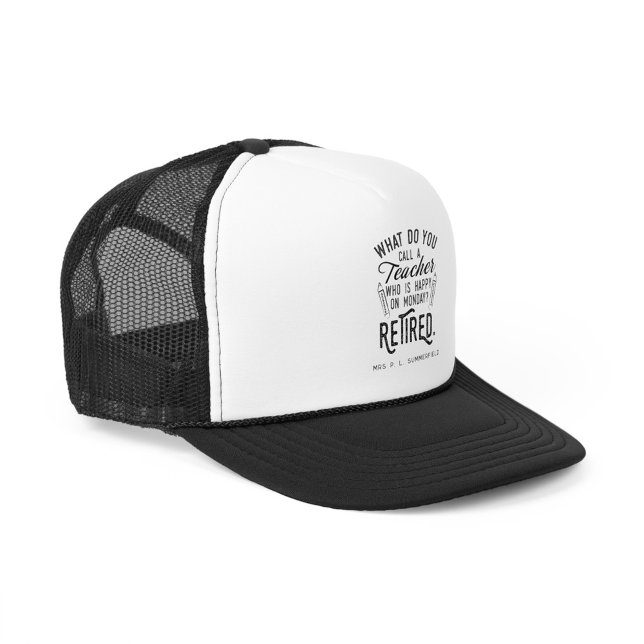 Casquette Professeur retraité Chef de l'école Retraite (Retired Teacher Personalized Parting Gift Trucker Hat)