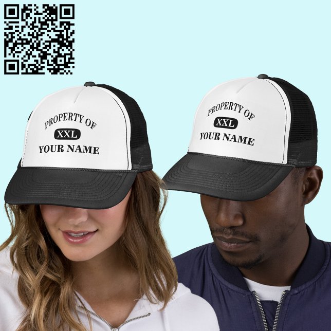Casquette Propriété de XXL Votre nom (Property of XXL Your Name Trucker Hat)