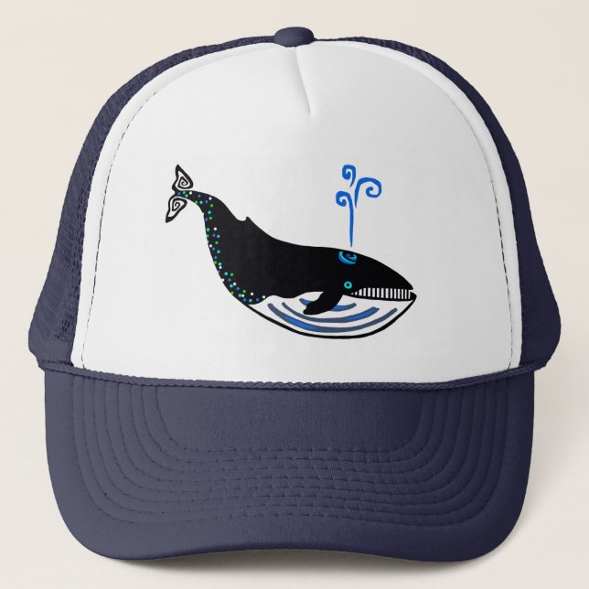 Casquette Protéger nos océans - BALEINE Bleue - Faune - Natu (Devant)