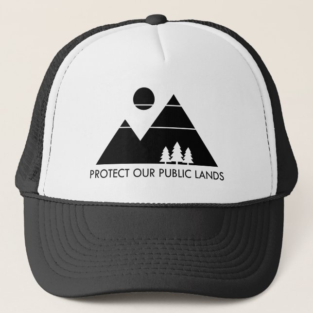 Casquette Protéger nos terres publiques Montagne (Devant)
