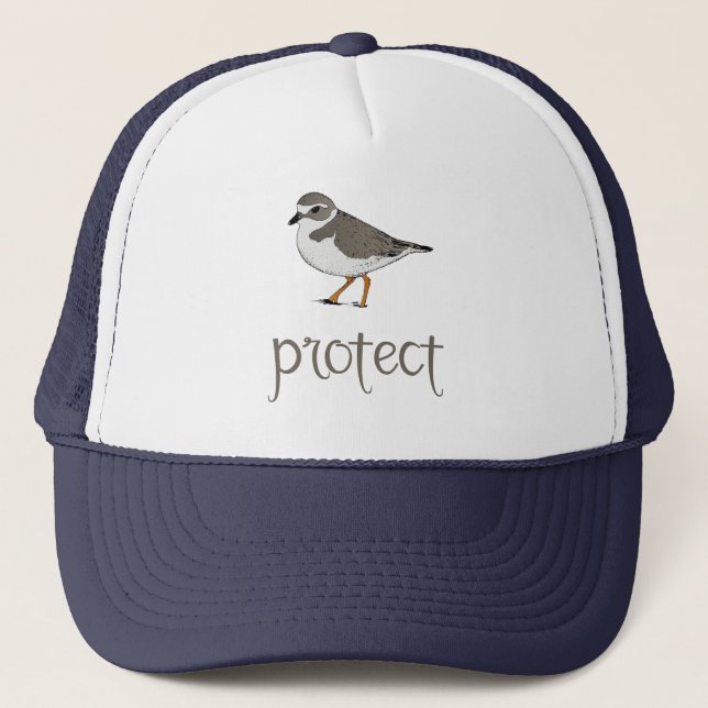 Casquette Protégez l'oiseau de pluvier sifflant (Devant)