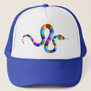Casquette psychédélique d'arc-en-ciel de serpent