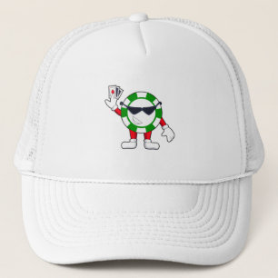 Casquette Puce de poker avec cartes Poker