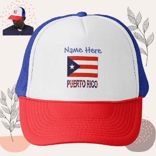 Casquette Puerto Rico Drapeau Porto-Ricain Bleu Personnalisa