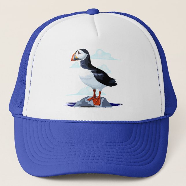 Casquette Puffin Cute Oiseau de mer Atlantique (Devant)