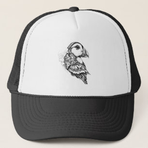 Casquette Puffin Wild Animal Nature Illustration Art Tatouag