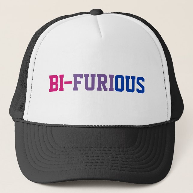 Casquette Puissance bisexuelle LGBT "Bi-Furieux" (Devant)