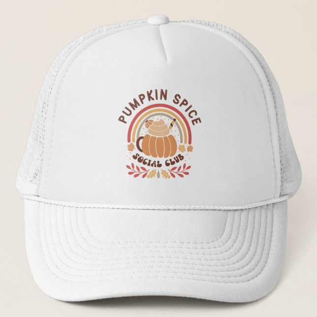 Casquette Pumpkin Spice Social Club – Cute Fall PSL  (Devant)