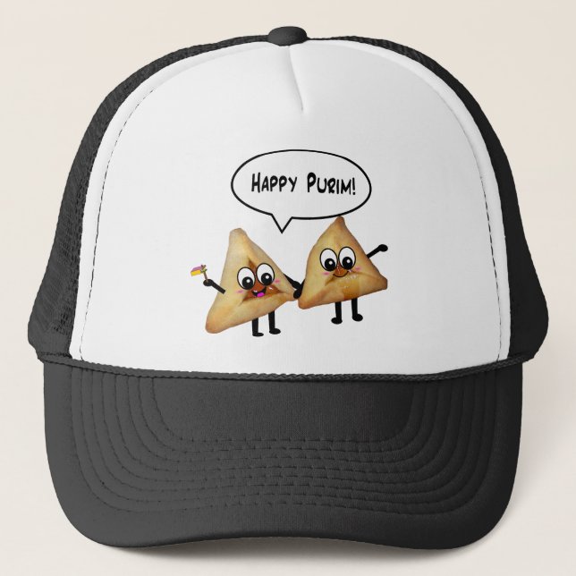 Casquette Purim heureux hamantaschen (Devant)