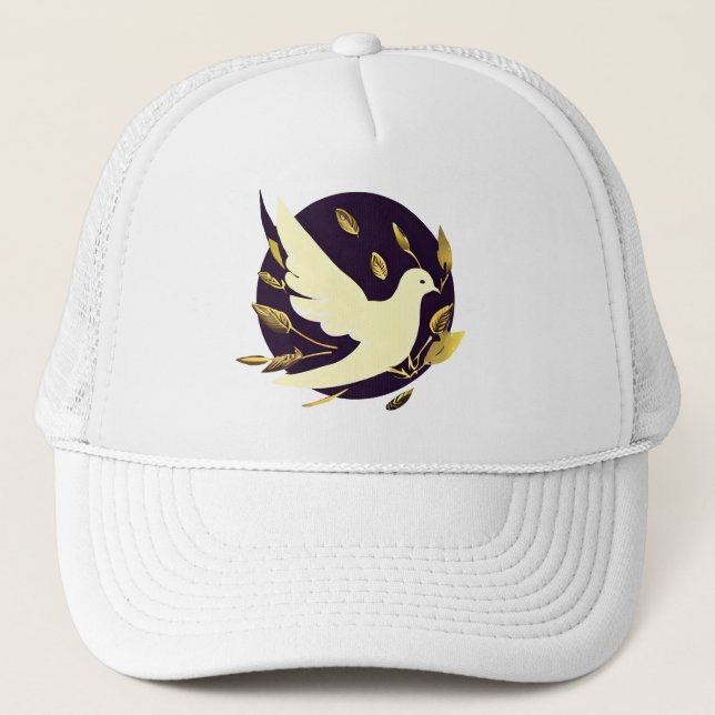Casquette Purple et Gold Peace Dove (Devant)