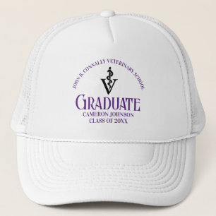 Casquette Purple Vétérinaire Graduation Personnalisée