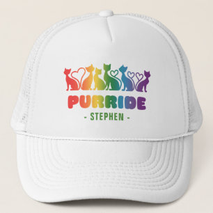 Casquette Purride - Rainbow Cat Silhouette LGBTQ+ Pride Pun